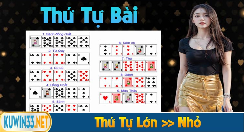 Thứ tự bài lớn nhỏ trong game bài mậu binh online
